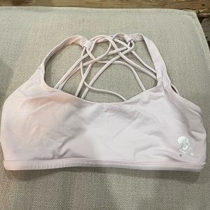 Light pink lulu lemon soul cycle sports bra